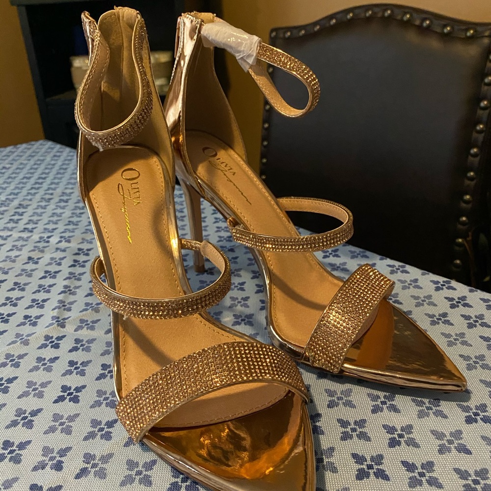 Rose Gold Pointed Toe Stilettos